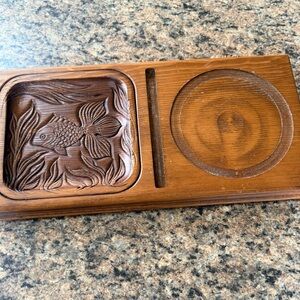 Wooden Fish Carved Tray